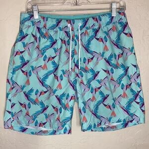 Bonobos hummingbird print swim trunks